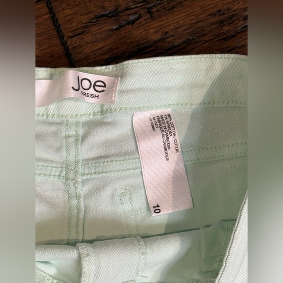 JoeFresh Mint Green Denim Shorts size 10 - Picture 3 of 5